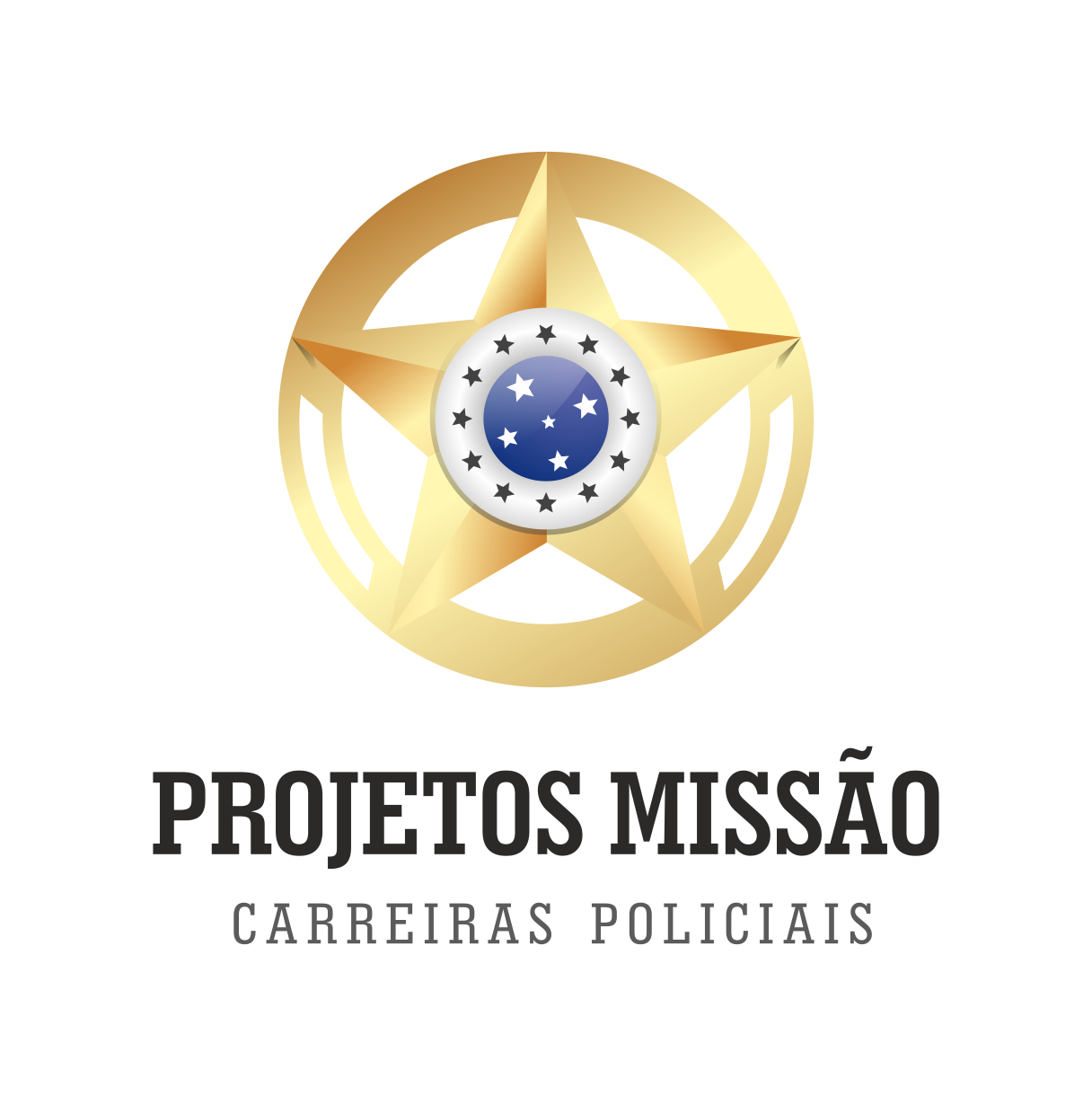 Logotipo Vertical - Projetos Missão - Fundo Transparente - Estrela transparente